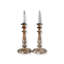 Bougeoirs antiques avec lustres en cristal Sheffield
