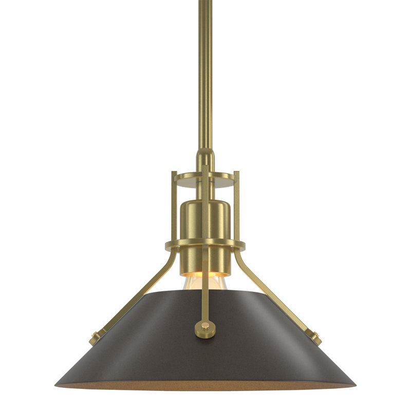 Henry 1 - Light Single Cone Pendant, Modern Brass, Bronze