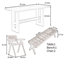 Ensemble de table à manger classique en bois massif-109304931