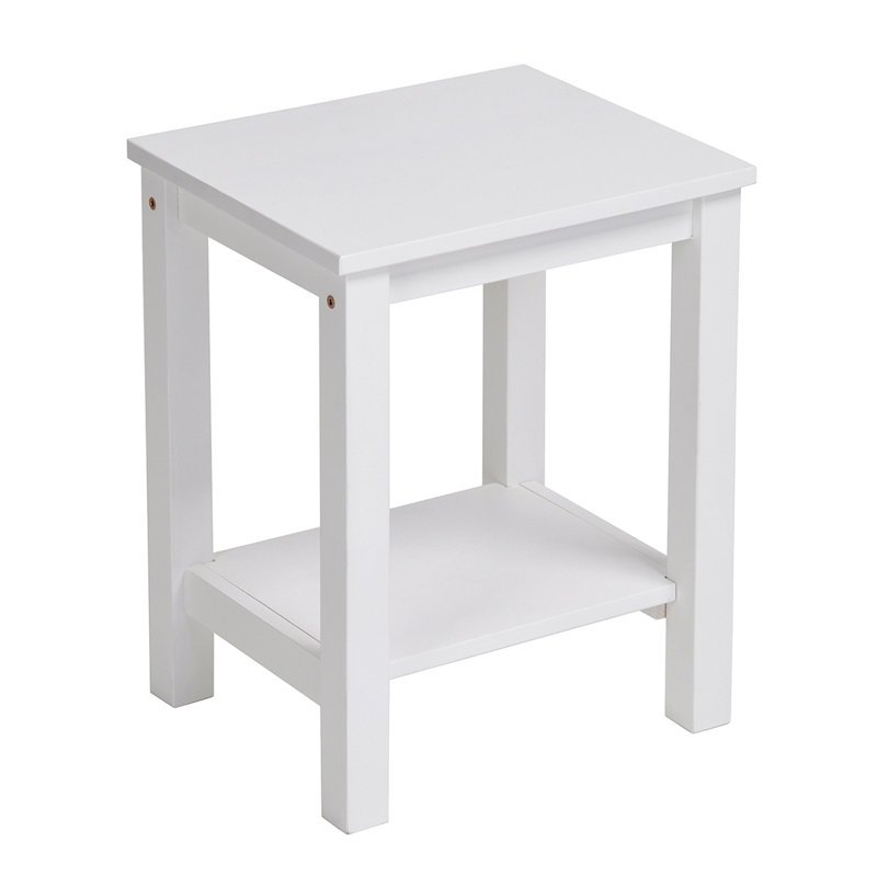 Nena 38cm W Solid Wood Bedside Table, White
