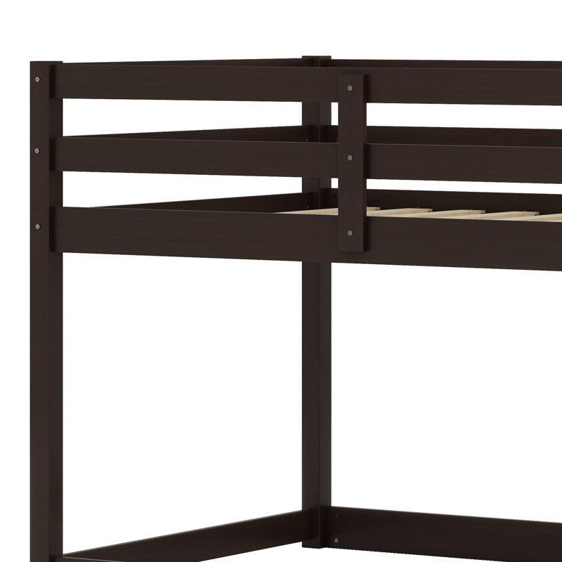 Lit superposé en bois avec échelle, Espresso