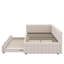 Lit de jour rembourré en L pleine grandeur avec lit gigogne escamotable double et ports USB-735179018