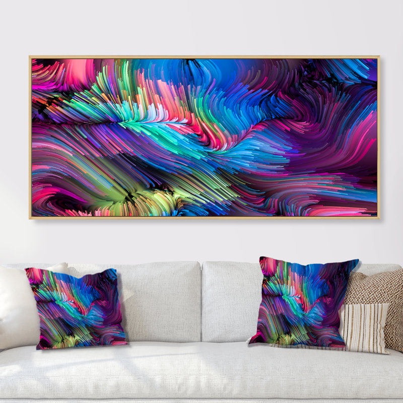 «Escape of Liquide Art», impression sur toile, H 12 po x l 20 po x P 1 po, Cadre brun