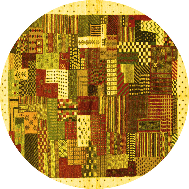 Performance Patchwork Indoor Rug, Round 3'