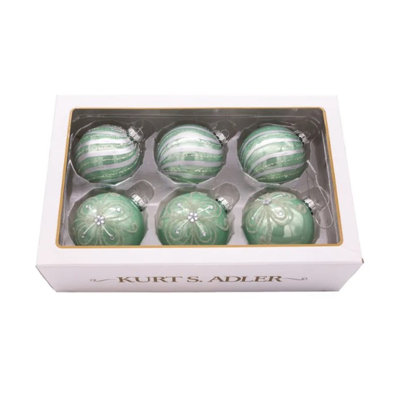 Ensemble d'ornement boule embelli 6 pièces