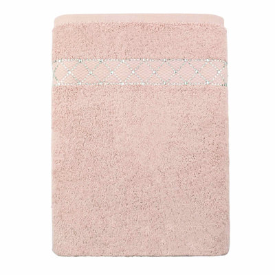 Serviette de bain Sparkles Home | Coton éponge | Verre strass | 54 po x 30 po | Luxueux
