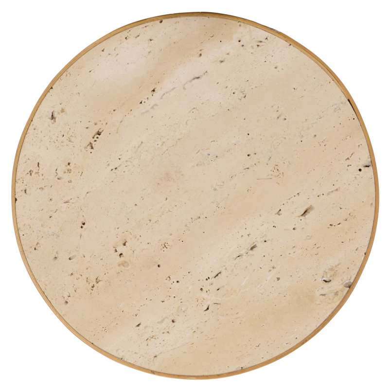 Wilma Wood/Marble Accent Table