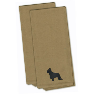 Serviette à thé de cuisine brodée brie