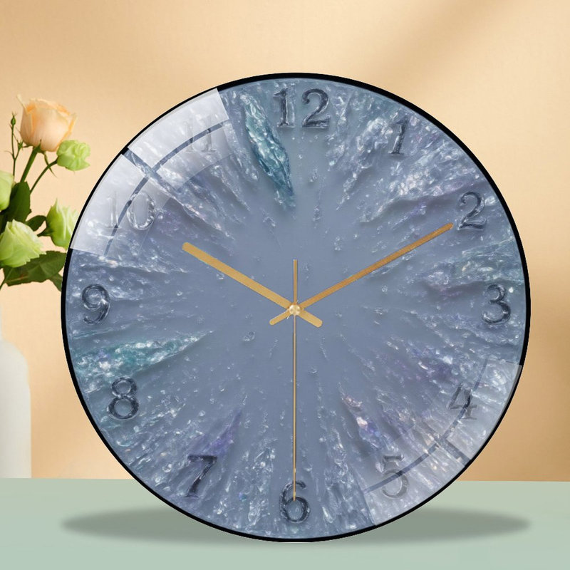Iridescent-Numéros-Horloge-Face Art - Horloge murale 12 po