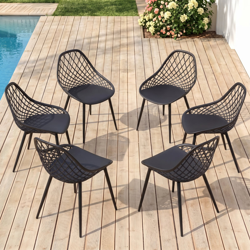 Outdoor Dining Chair Set, 6