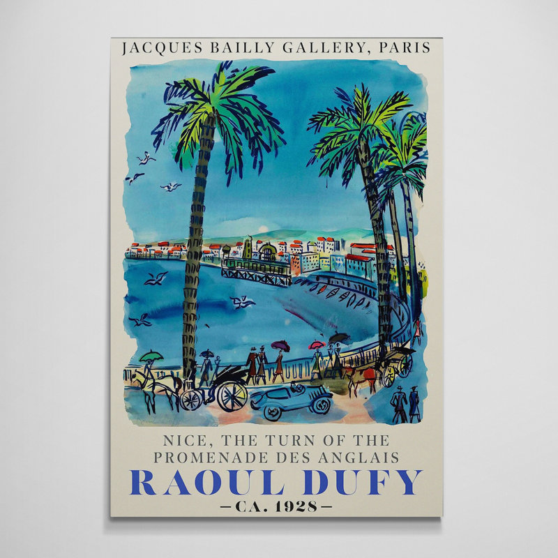 Nice Promenade by Raoul Dufy - Wrapped Canvas Art Prints, 117 cm H x 84 cm W
