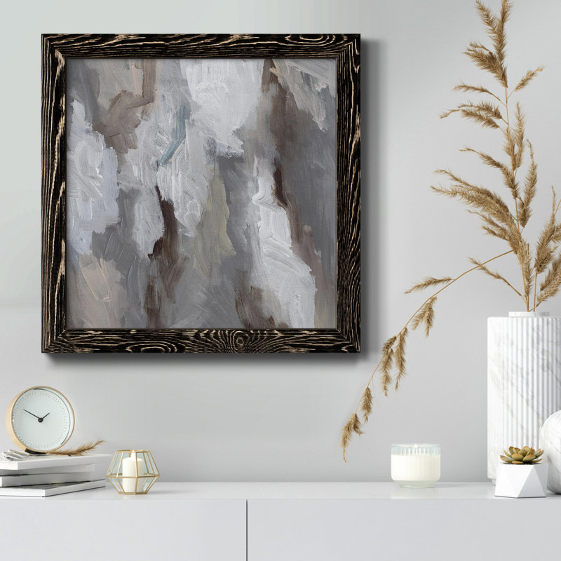Cloudy Shapes I-Premium, toile encadrée - prête à être accrochée, Noir, H 31,5 po x l 31,5 po x P 1,5 po