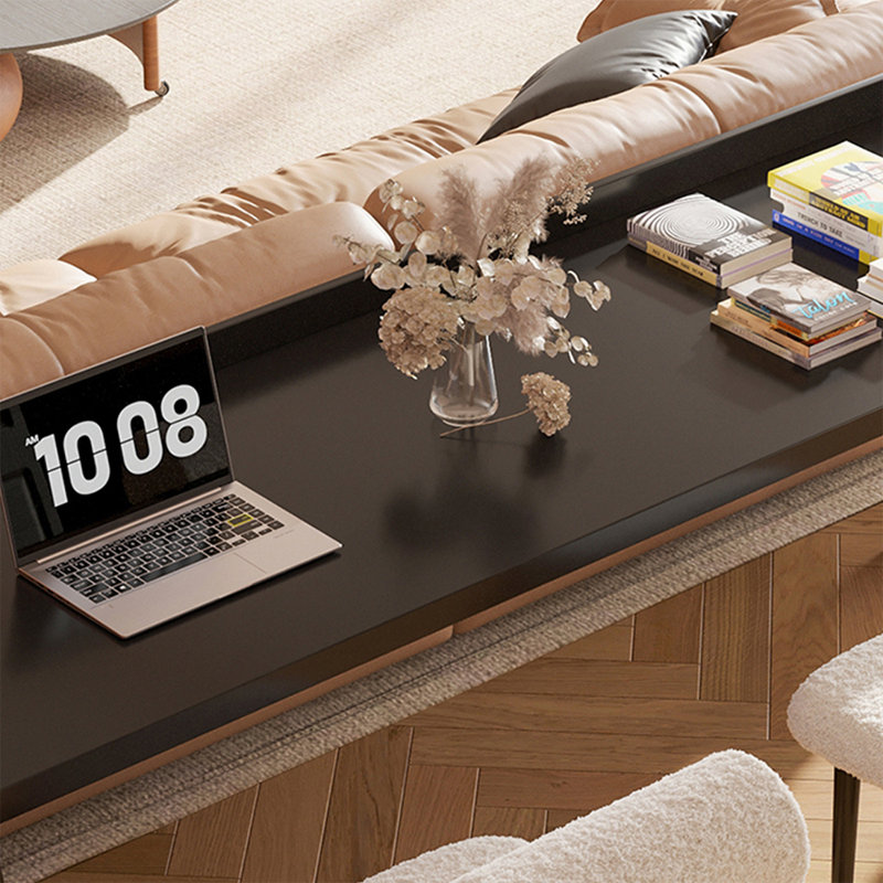Black Rectangular Solid Wood Writing desk, 31.5"H*62.99"W*23.62"D