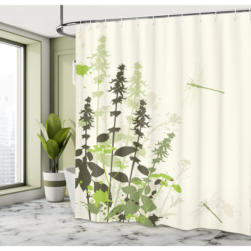 Shower Curtain with Hooks Included, 75" H x 69" W