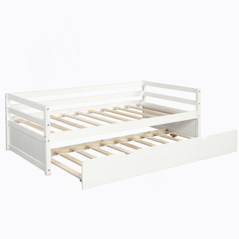 Daybed With Trundle Frame Set, White