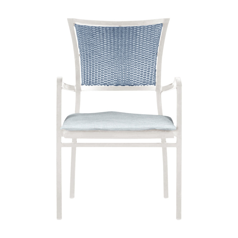 Fauteuil Aire - Craie et chambray, Pas de soudure, Craie / Chambray, Papier ciel
