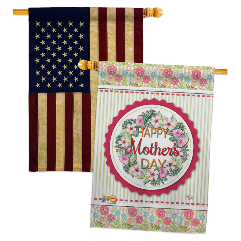 Drapeau de maison en polyester à 2 côtés 40 x 28 po Home Decor