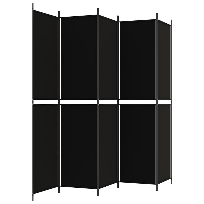 Cloison pliante Rikkea, Noir, 5, H 86,6 po x l 98,4 po