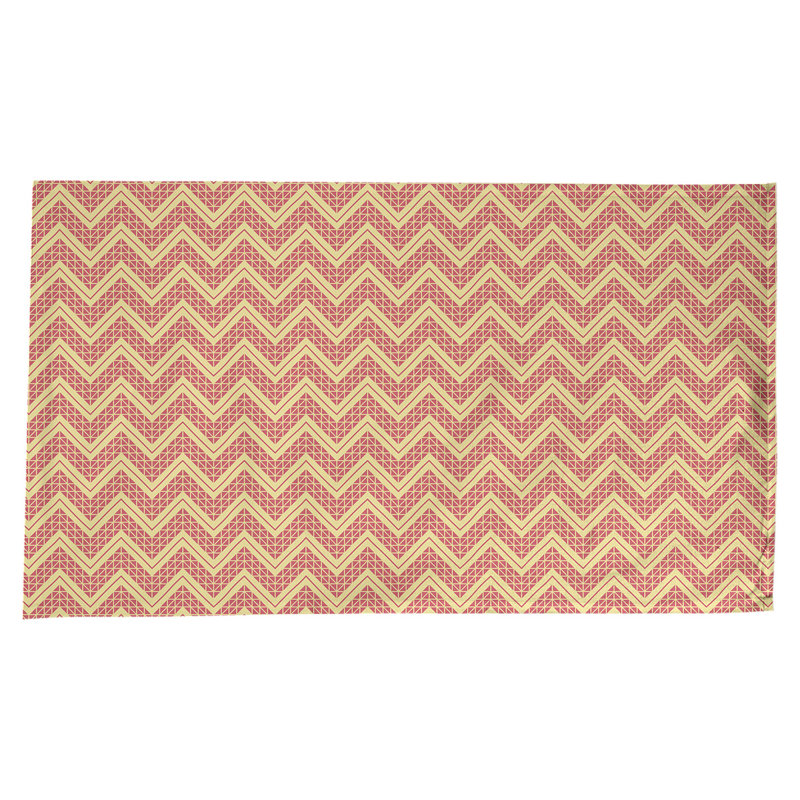 Nappe à chevrons à la main classic Stephenie, Jaune / Rouge