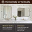 Miroir de salle de bain Contemporary Cadre en acier inoxydable-296120456-269572705