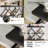 3-Tier Entryway Table, Industrial Console Sofa Table with Storage, Accent Table with Open Shelves, Diamond-Shaped Metal Frame, Foyer Table for Entryway, Hallway, Foyer, Living Room,Black-1423166985
