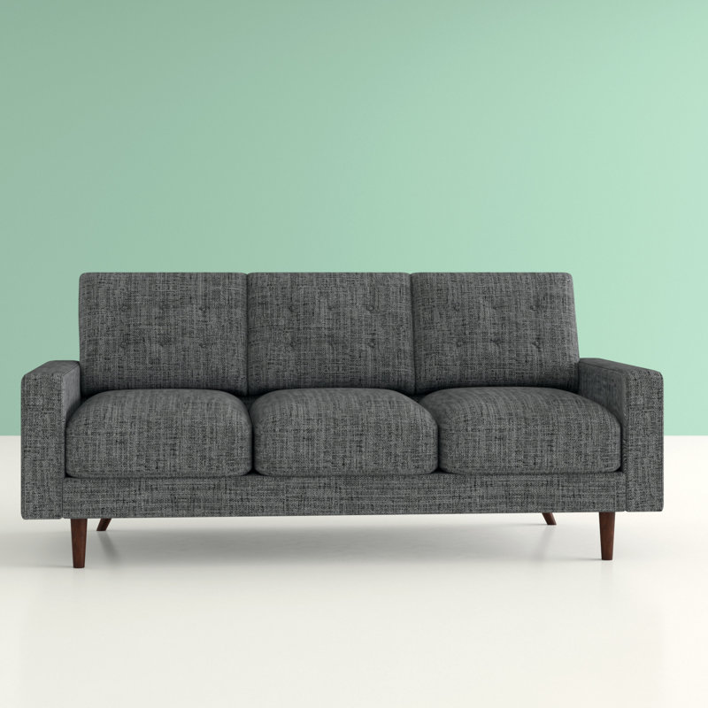 Benaniah 71.7'' Velvet Sofa, Gray Velvet