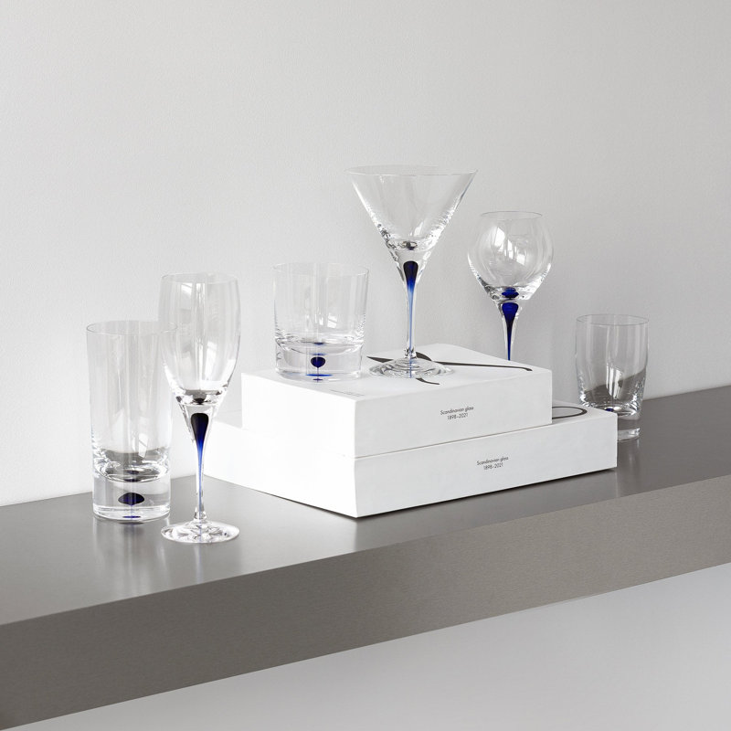 Intermezzo Gold Martini 2-Pack, 8.5 oz., 2, Blue/Clear