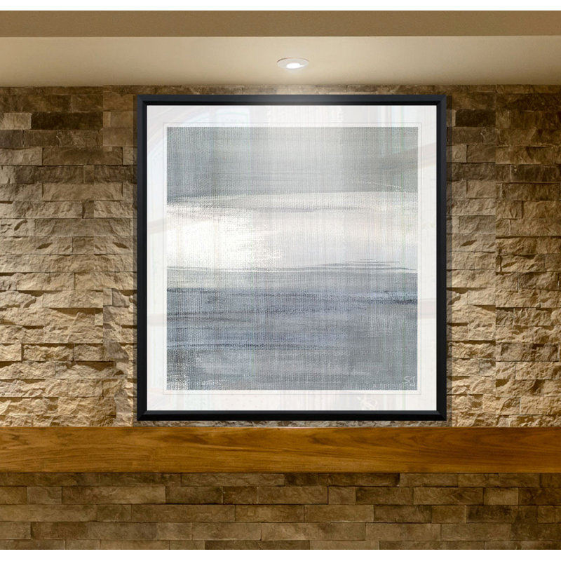 " Weathered IV ", 26.5" H x 26.5" W x 1.5" D, Black Plastic Framed