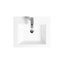Meuble-lavabo de 24 po. Rangement moderne. Lavabo supérieur en résine. Blanc brillant. Tiroir à fermeture en douceur. Optimisation de l'espace. Méthode d'installation facile. Meuble-lavabo flottant avec rangement