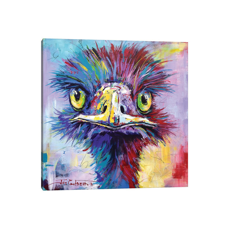Emu by Jos Coufreur - Wrapped Canvas Gallery-Wrapped Canvas Giclée, 30.48cm H x 30.48cm W