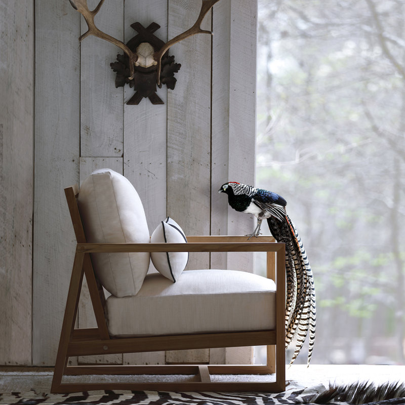 Teck Avondale - Teck naturel, Teck naturel, Pas de passepoil + bourre standard, Blanc naturel