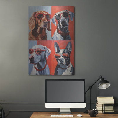 «Dogs In Shades» par Andreas Magnusson, art mural en métal