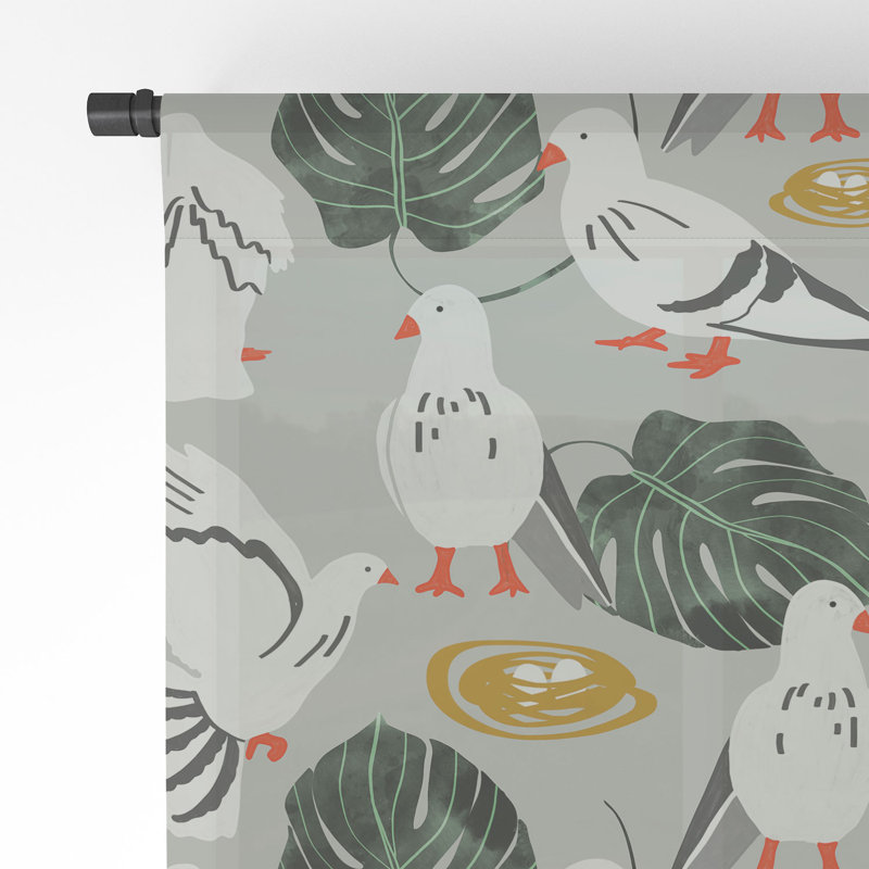 Panneau de rideau transparent 83 pièces White Pigeons 83 pièces, 50 po x 84 po