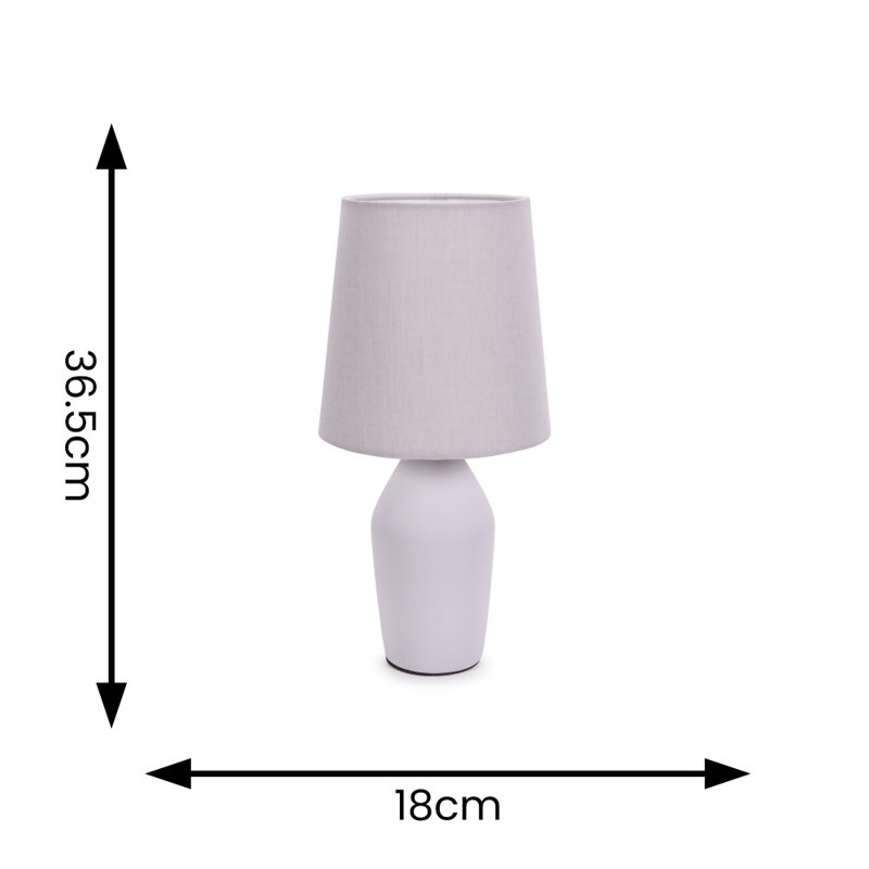 Daiva Ceramic Table Lamp, No, Purple