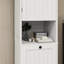 Armoire à lessive moderne blanche - une, E1, peinture, support de charge de 60 lb, économiseur d'espace, armoire de basculement à instructions de montage simple, capacité, facile à assembler rapidement, facilement et en douceur