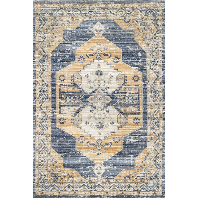 Zazie Traditional Machine Washable Indoor/Outdoor Area Rug, Runner 2' x 8'