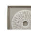 Art mural Palindrome avec papier de riz tissé en spirale dans un cadre en bois clair
