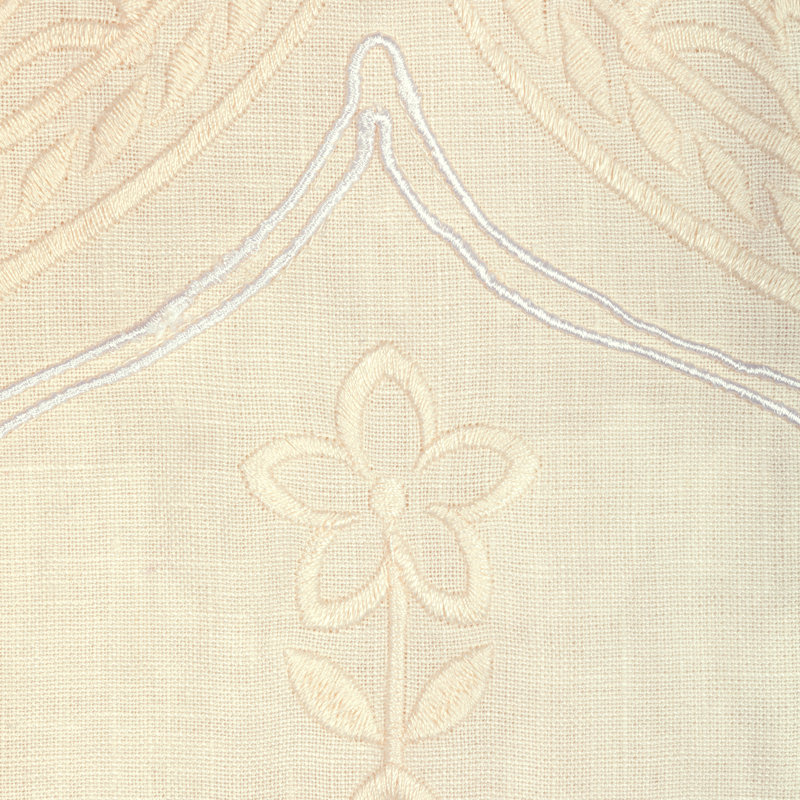 Arcadia Hayes Embroidery Fabric, Ivory