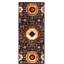 Hand-Knotted High-Quality Navy, Red, and Beige Runner