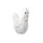 Decorative Chicken Figurine Statue for Home Decor Accent - Traditional Spotted Decorative Object for Tabletop or Living Room Decoration - 5", White-1196156278