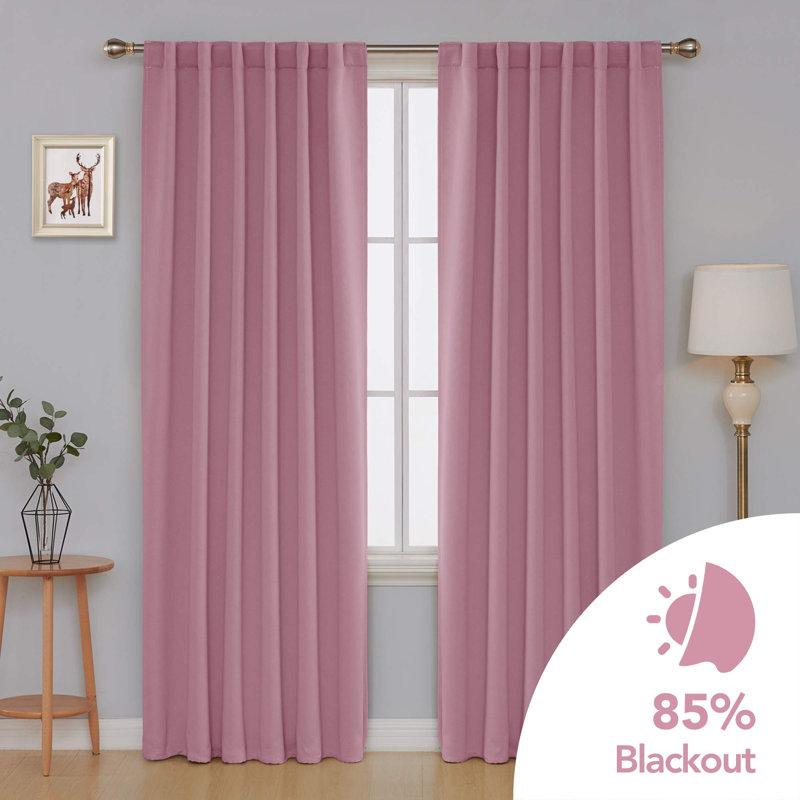 Regie Blackout Curtain Pair, Pink
