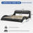 Led Bed Frame With Charging Ports And Headboard Modern Low Profile Platform Bed Frame With Led Lights Wave Like Curve Led Bed Frame,wood Slats Support,easy Assembly,black-561514468