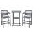 3 Piece Outdoor Adirondack Bar Chairs And Table-1265557294