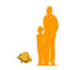 Statue poisson jaune