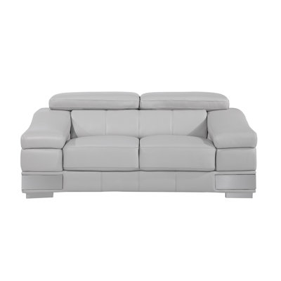 Top Grain Italian Leather Loveseat
