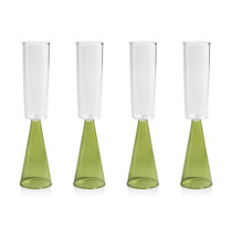 Malden Optic Champagne Flutes, Set of 4 (Set of 4) Color: Clear