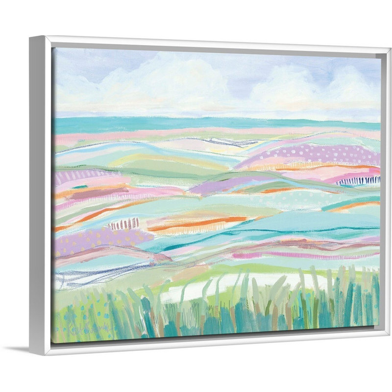 Reproduction d’art sur toile, "almost to the Beach" par Kait Roberts, H 26 po x l 32 po x P 1,75 po, Toile blanche encadrée