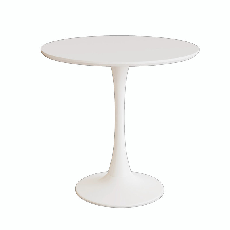 Chloey Round Conference Table Table Mid-century Dining Table Pedestal Dining Table End Table Leisure Coffee Table, White