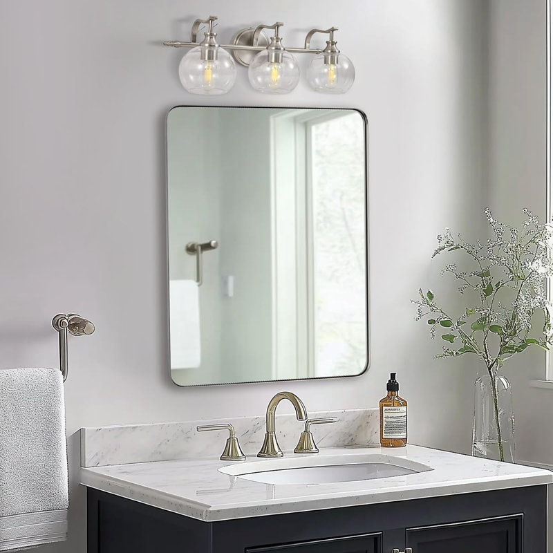 Luminaire de salle de bain Modern, Nickel brossé, 3