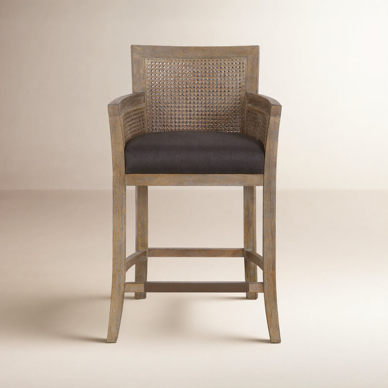 Farlane Counter Bar Stool, Dark Gray/Brown